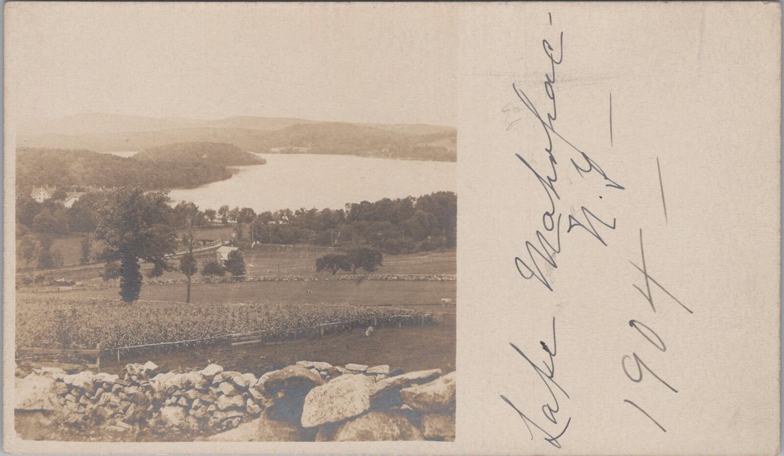Lake Mahopac New York RPPC 1904 Photo Postcard