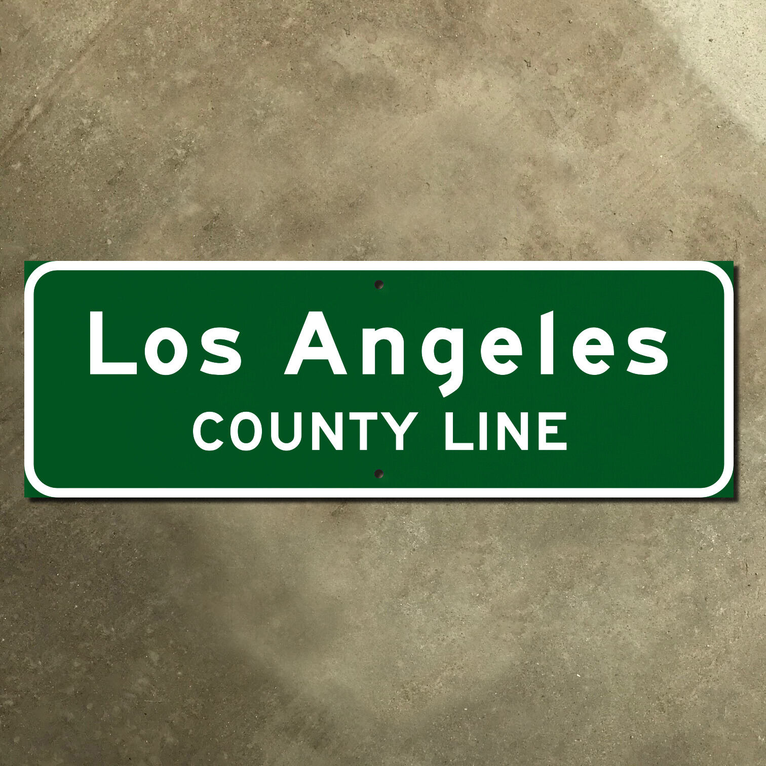 Los Angeles California county line highway road sign green freeway 1959 30x10