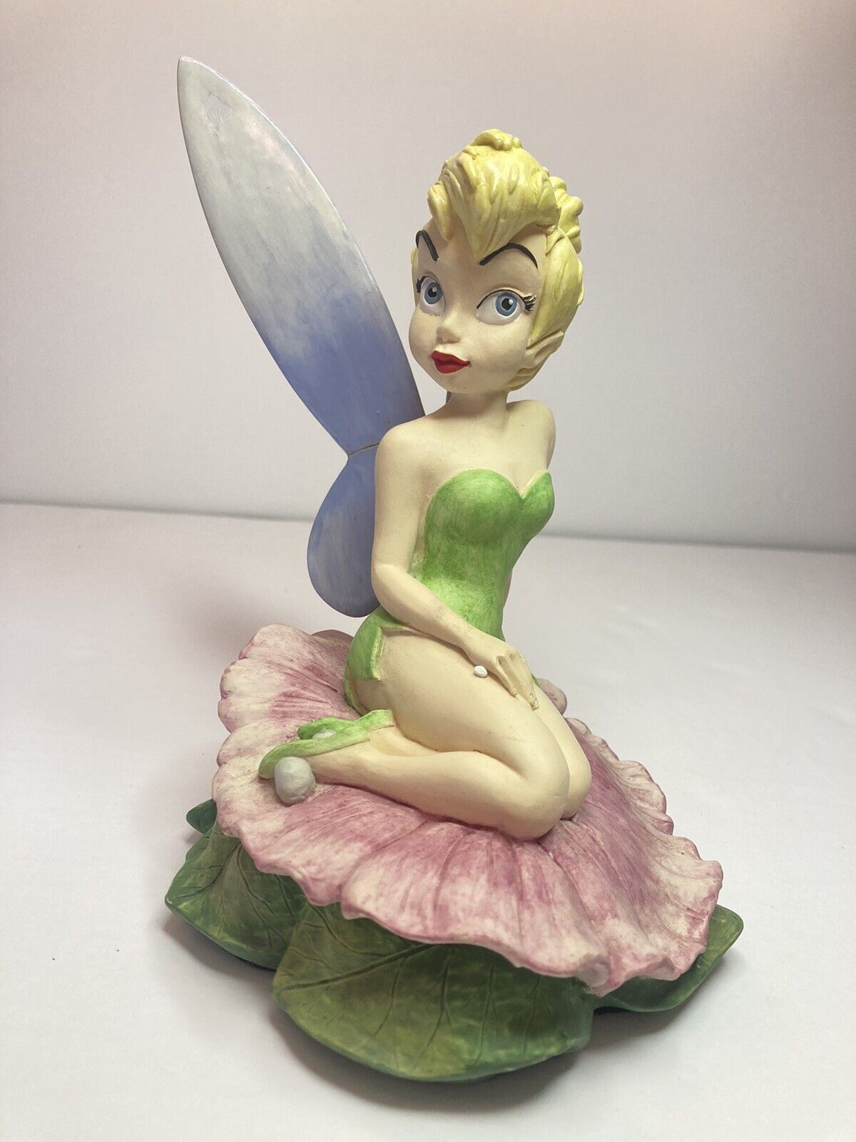 Vintage Tinkerbell Disney Store Resin Figurine Neverland Box Follow Your Dreams