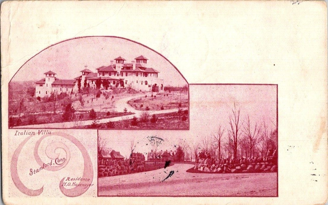 1905. STAMFORD, CONN. ITALIAN VILLA. POSTCARD. sc30