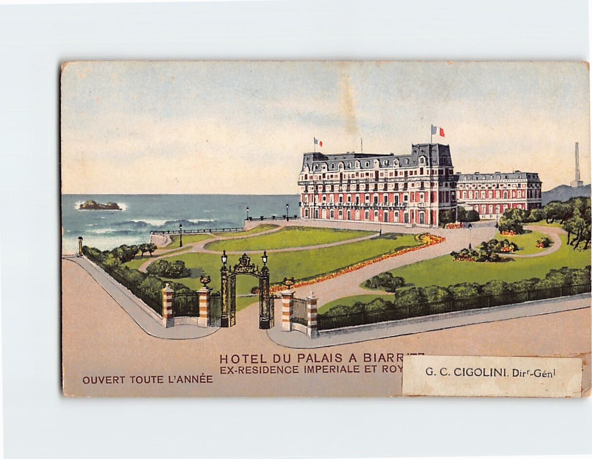Postcard Hôtel Du Palais Biarritz, France