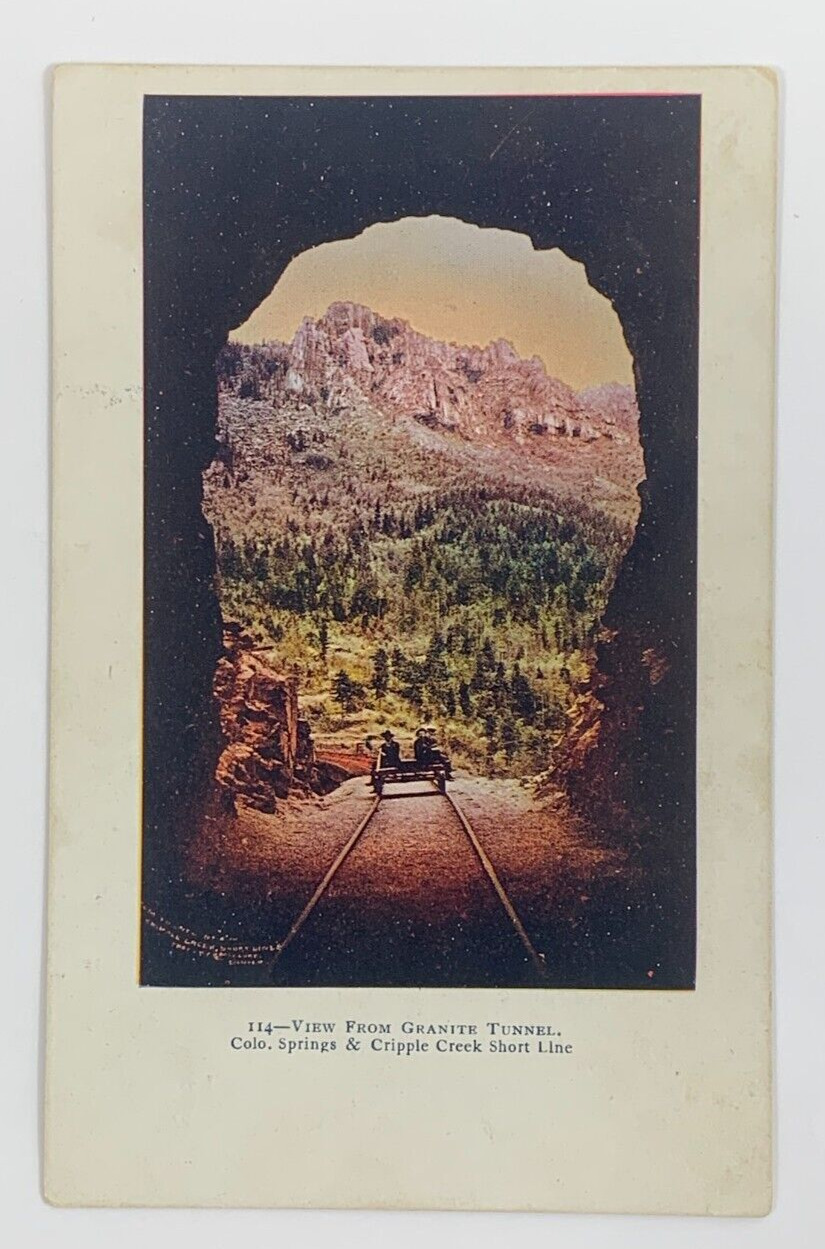 View from Granite Tunnel Colorado Springs & Cripple Creek Short Line Postcard