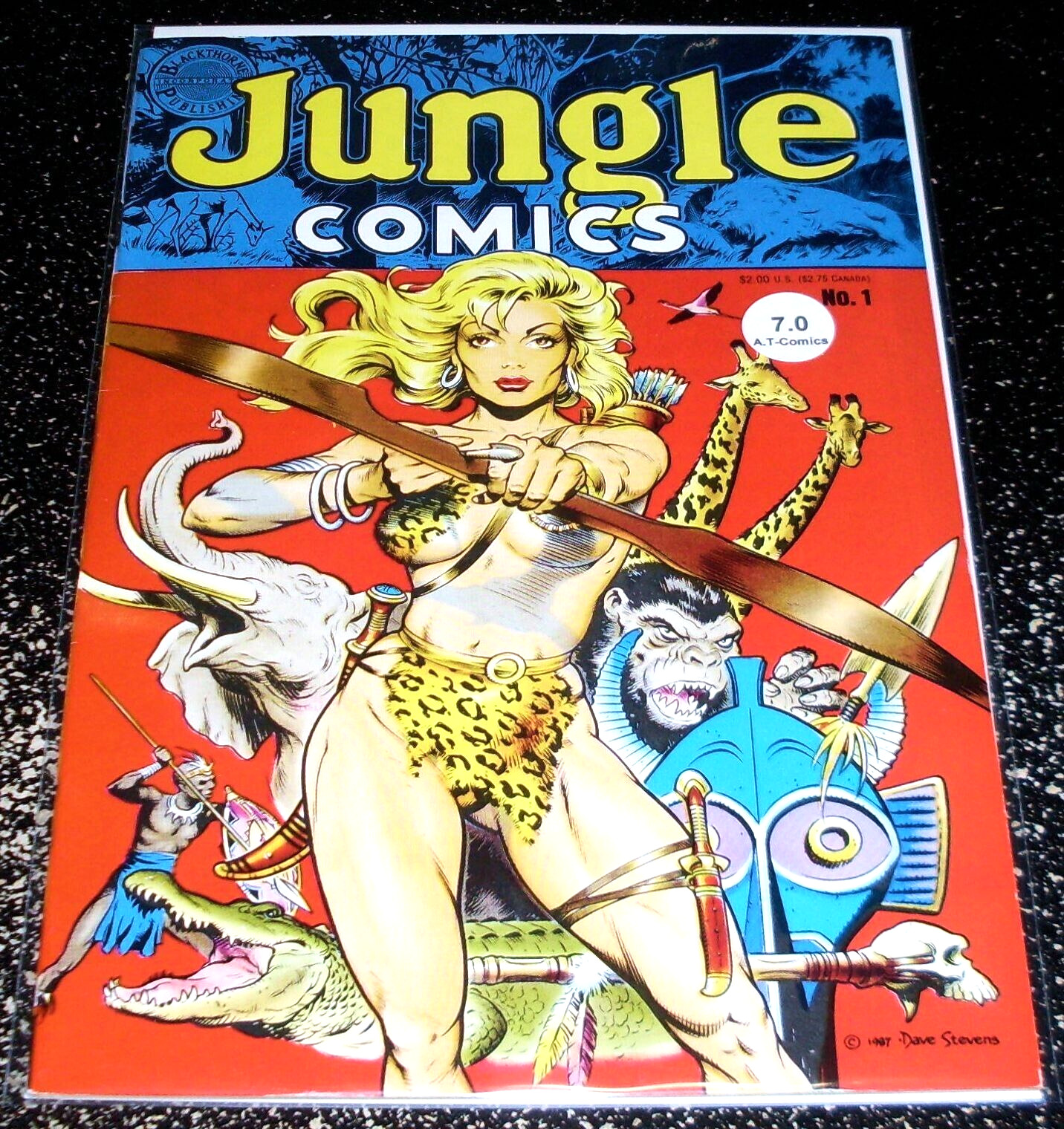 Jungle Comics 1 (7.0) 1st Print 1988 Blackthorne Publishing (Dave Stevens Cover)