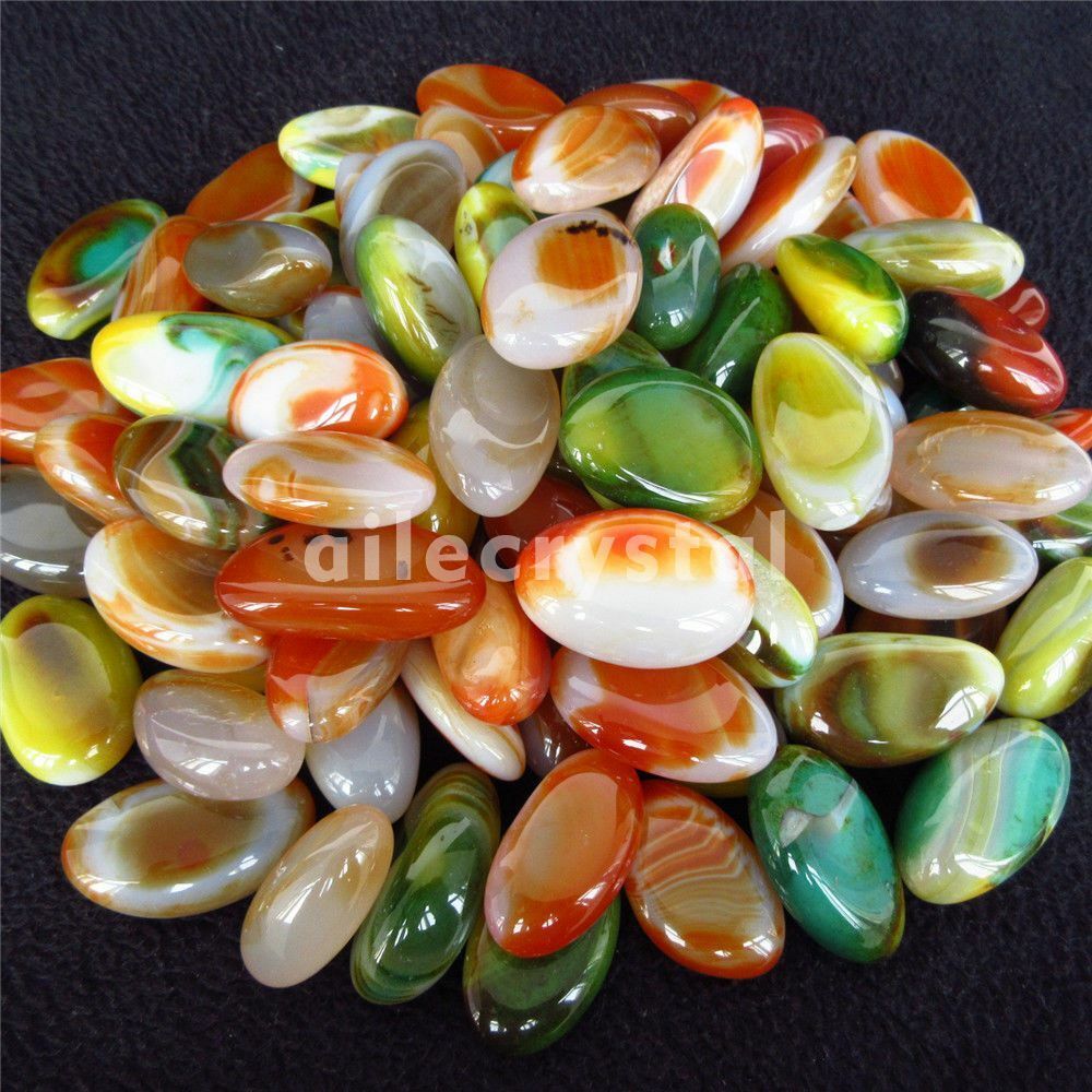 100g Natural Colorful Mixed Tumbled Agate Crystal Bulk Mix Assorted Gem Stone