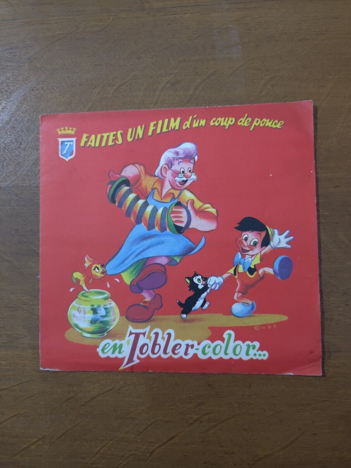 1950\' Pinocchio TOBLER-COLOR WALT DISNEY CHOCOLATE ALBUM
