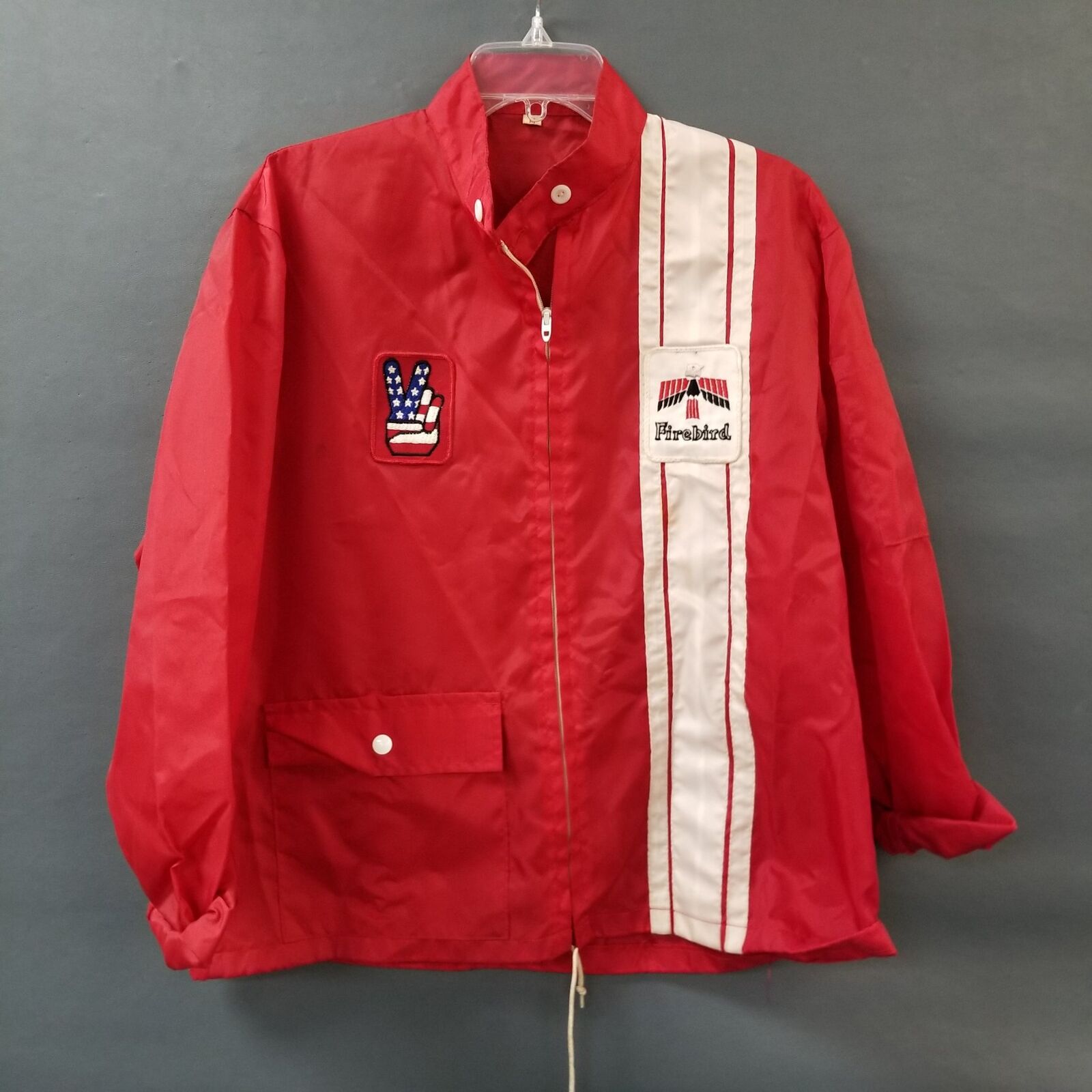 Vintage Pontiac Firebird Patch Red Lightweight Jacket Men's Size Medium