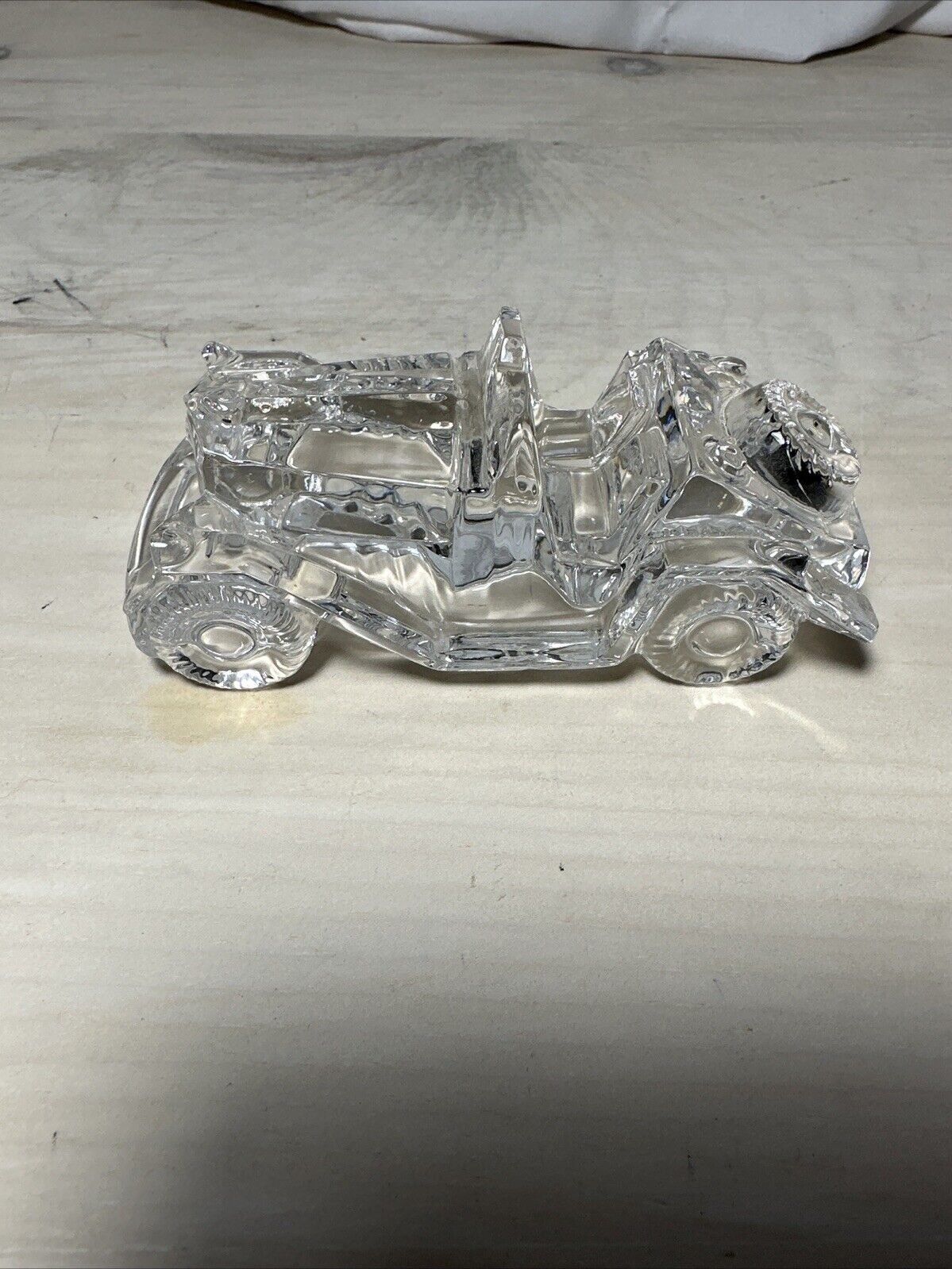 Vintage Crystal Car Roadster 4.5x2.25x1.75”T Figurine