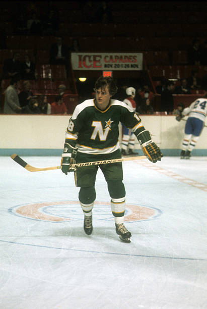 Minnesota North Stars Bryan Hextall 1976 Old Ice Hockey Photo