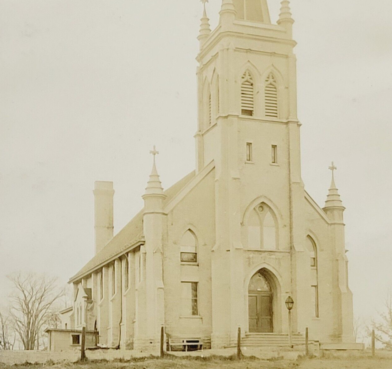 Rare 1909 Postcard Clyman Wisconsin St. John's Catholic Church Dodge County WI