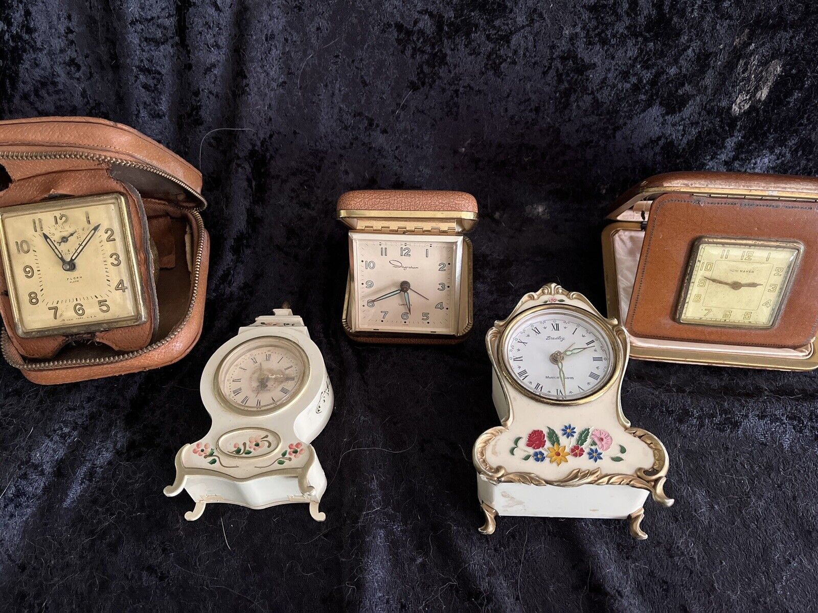Lot Of 5 Vintage Clocks - May Or May Not Work