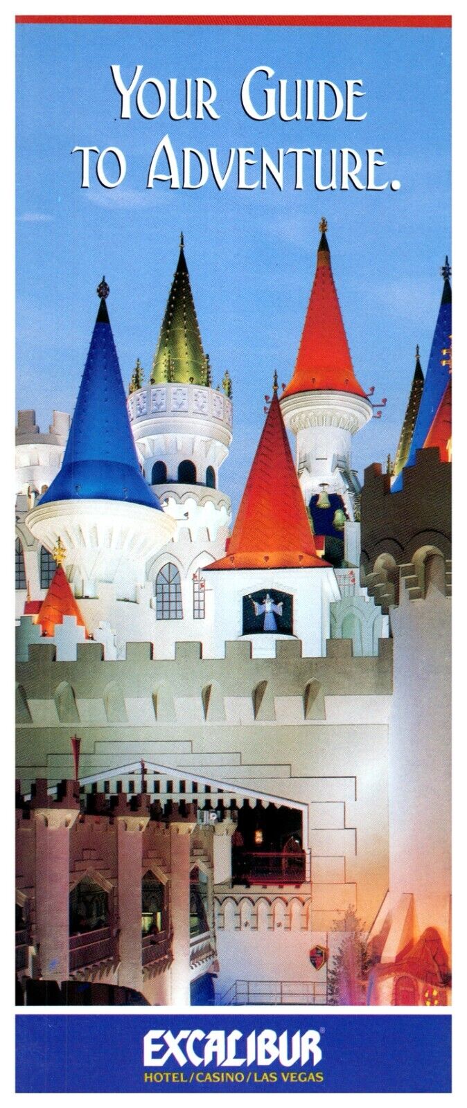 1990s Vintage Excalibur Casino Hotel Brochure Pamphlet Las Vegas Nevada