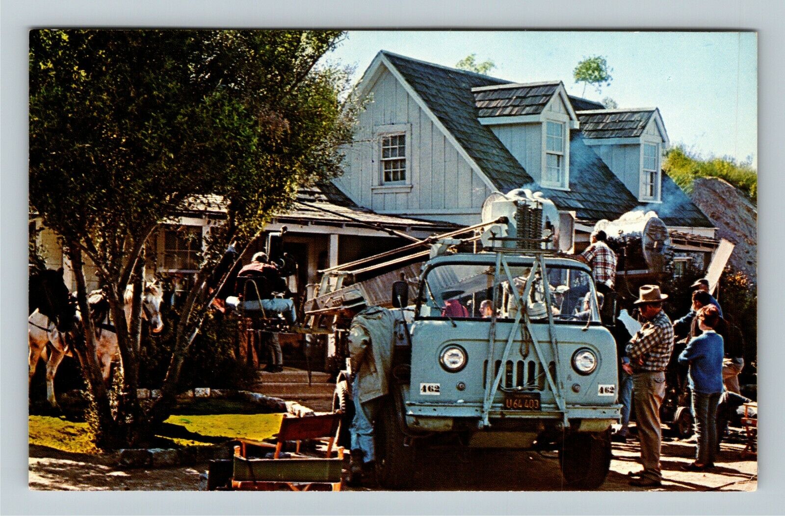 Universal City CA-California, Universal Studios, Crew, Car, Vintage Postcard