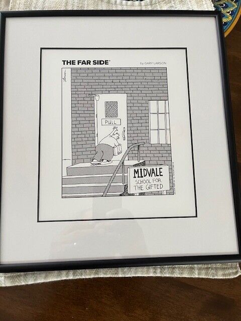 The Far Side Comic Art Print - Midvale School for the  Gifted - mint condition.