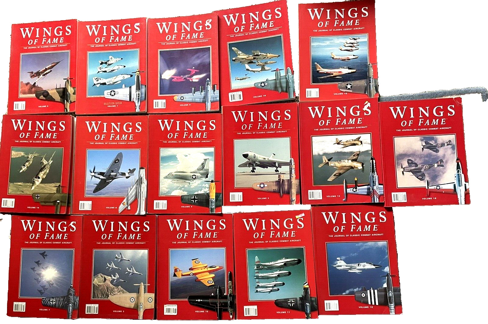 Wings of Fame - Journal of Classic Combat Aircraft Volumes 1-18 missing  8 & 17
