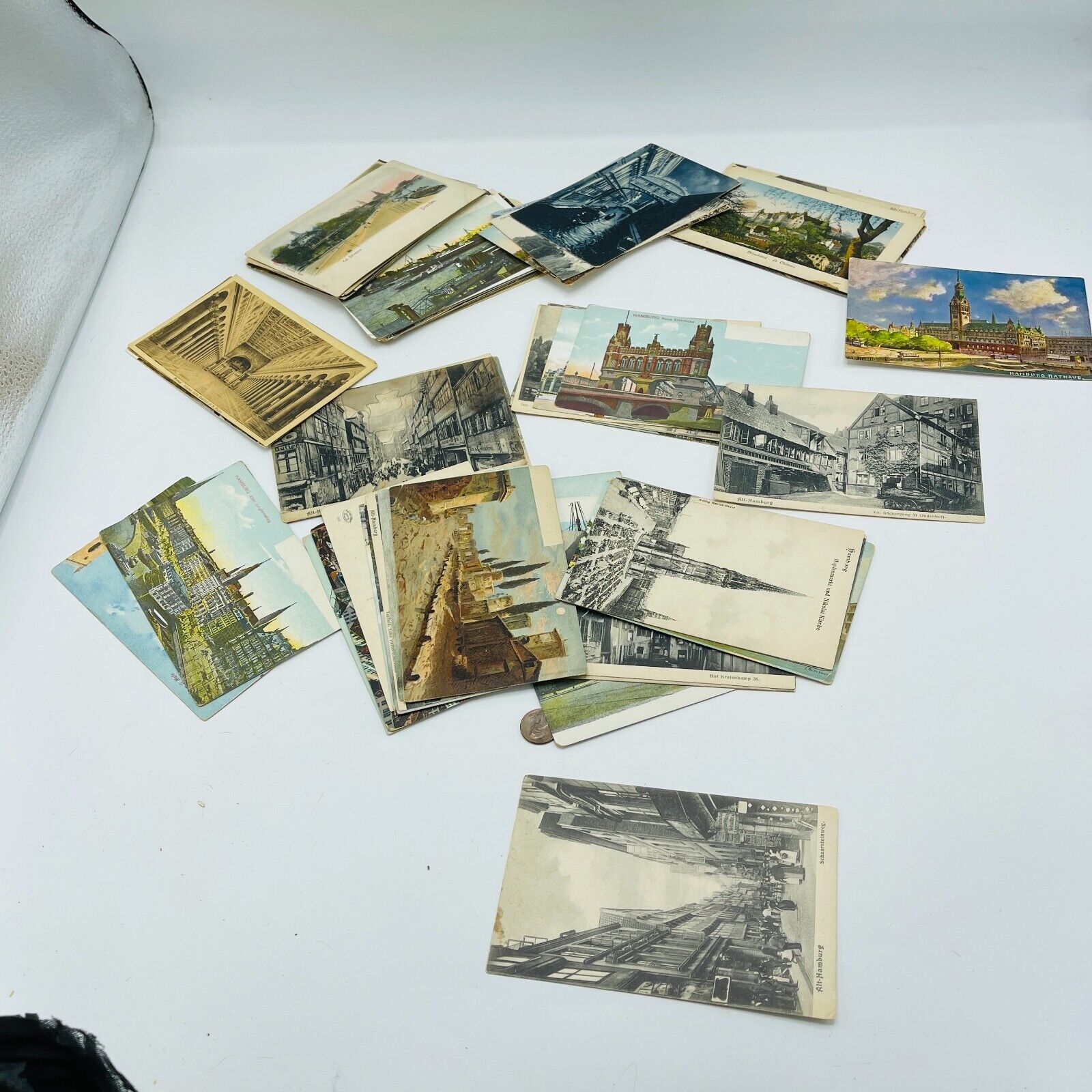 70 Antique Lot of Postcards Germany Hamburg A Few Italy Not Circulated 