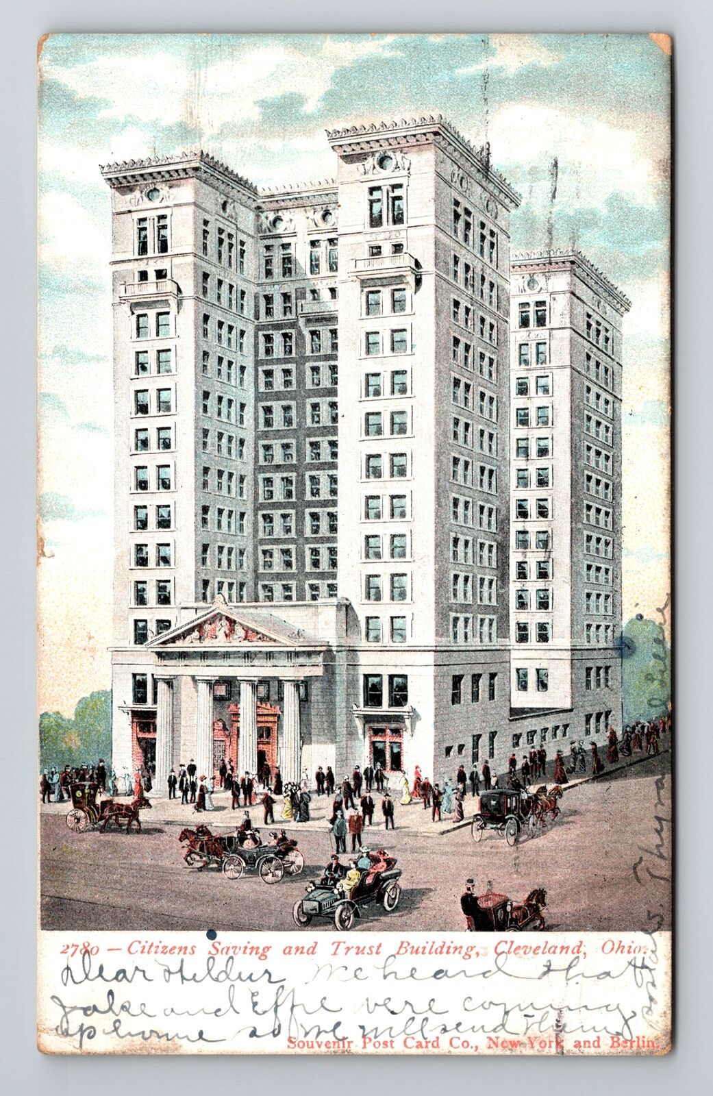 Cleveland OH-Ohio, Citizens Saving & Trust Building, Vintage c1906 Postcard