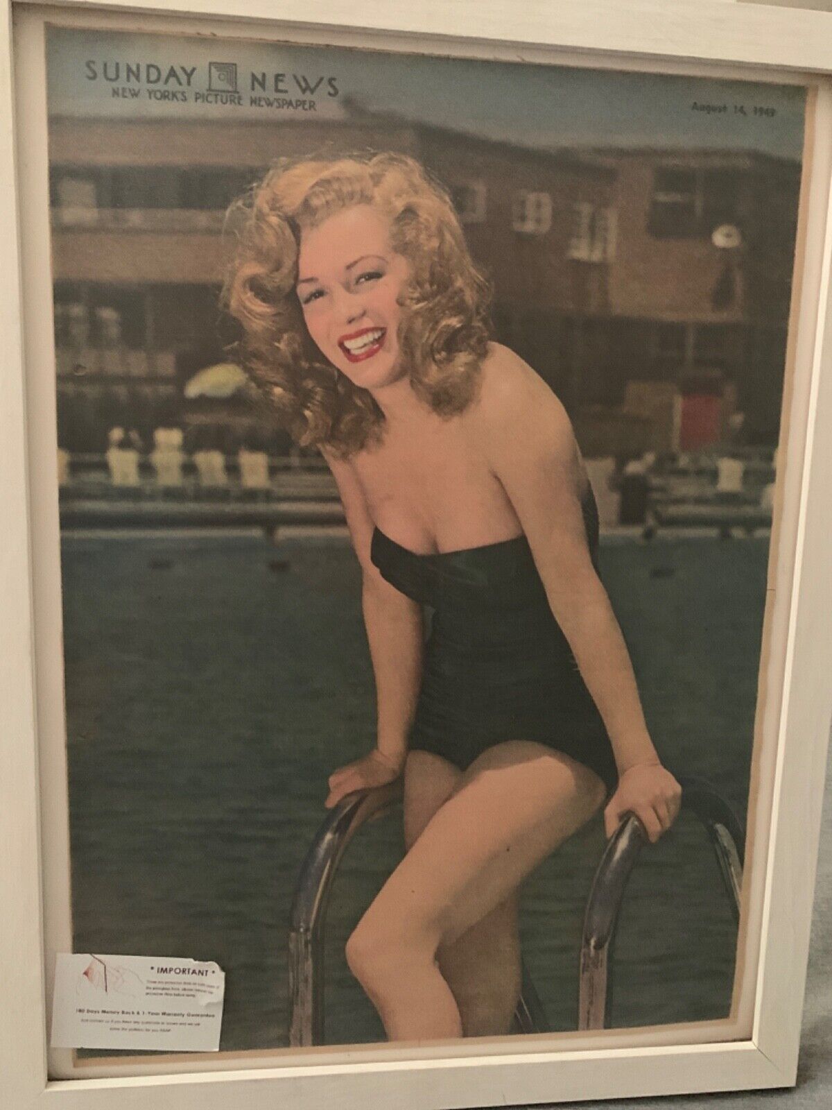 Marilyn Monroe vintage 1949 newspaper cover