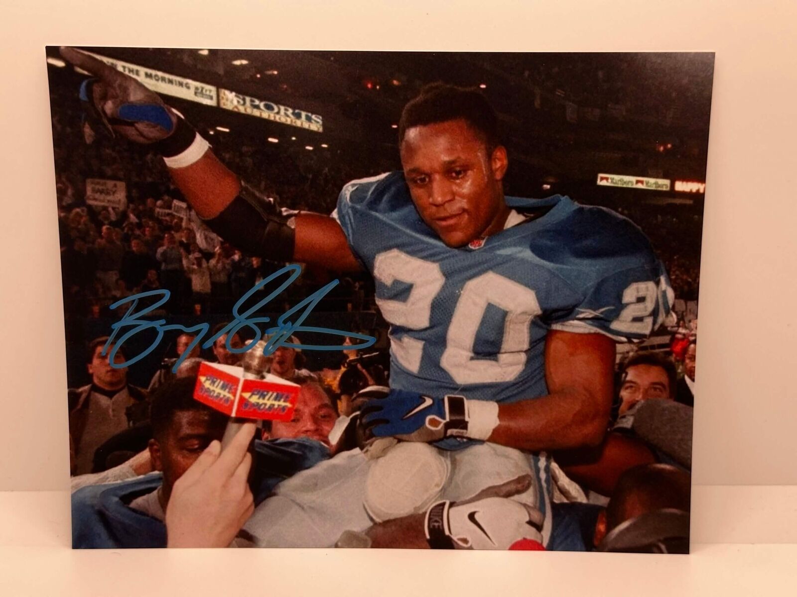 Barry Sanders Detroit Lions Signed Autographed Photo Authentic 8x10