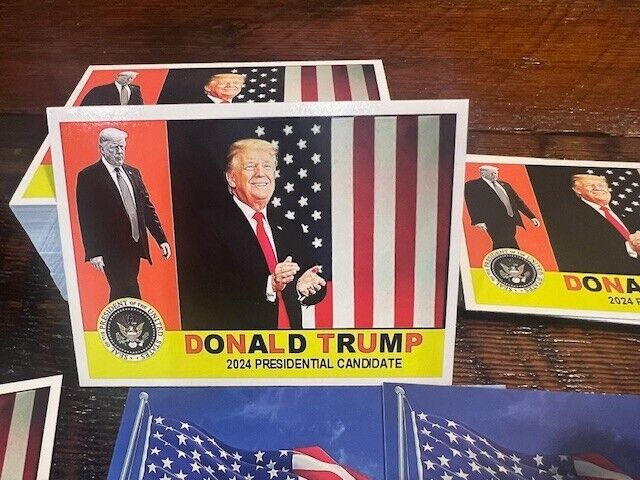 (100) 2024 Custom DONALD TRUMP USA President Art Novelty Card Lot MAGA 