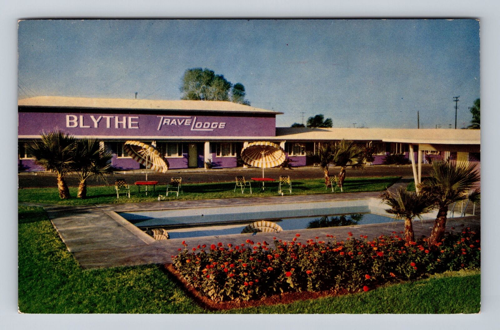 Blythe CA-California, Blythe Travel Lodge, Advertising, Vintage c1957 Postcard