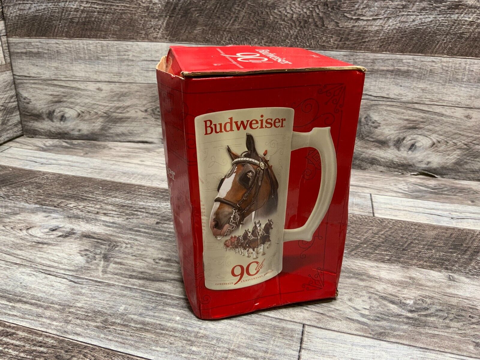 Budweiser Limited-Edition 2023 Holiday Stein Ceramic Stein (Damaged Box)
