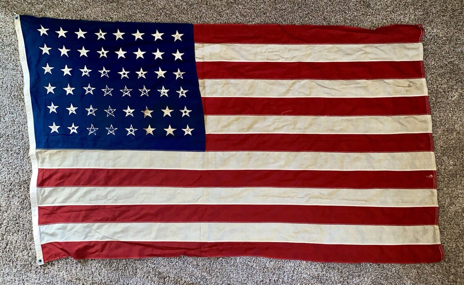 Original Vintage WWII Era Defiance Annin 48 STARS U.S. FLAG 4x6 FT