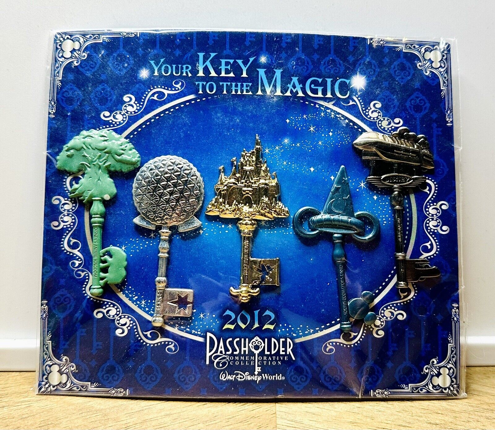 Disney 2012 Pass holder Keys Metal Walt Disney World - Brand New