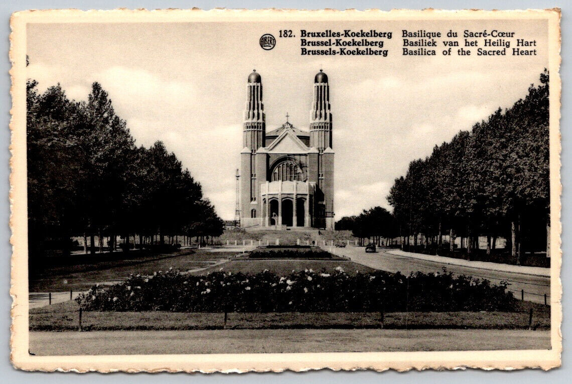 Basilica of the Sacred Heart France Paris RPPC Real Photo Postcard