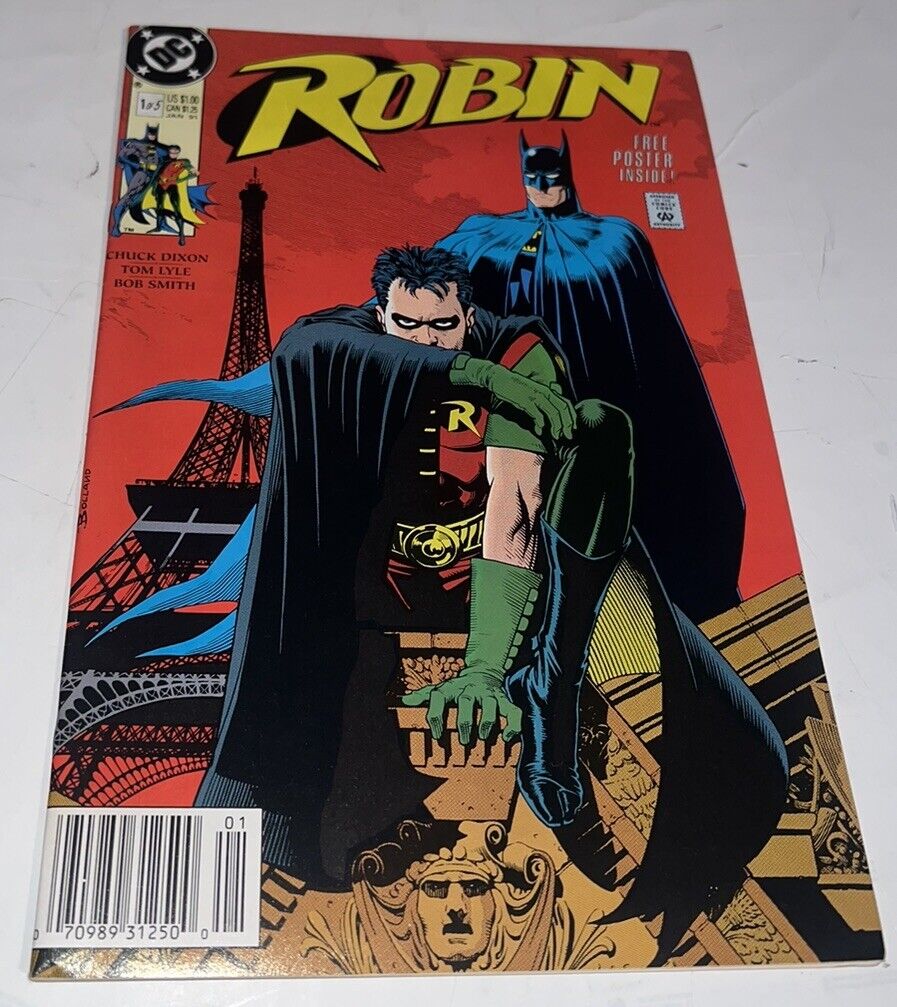 DC Comics Robin #1 Newsstand Key Issue First App. Lynx Complete with Poster 1991