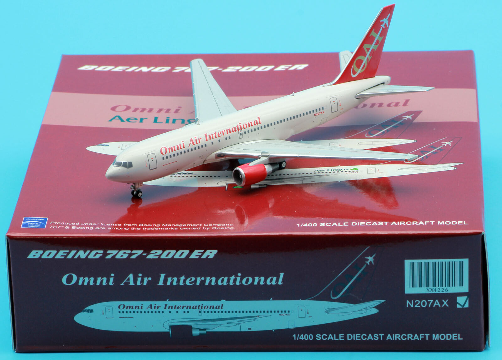 JC Wings 1:400 Omni Air International B767-200ER Diecast Aircraft Model N207AX