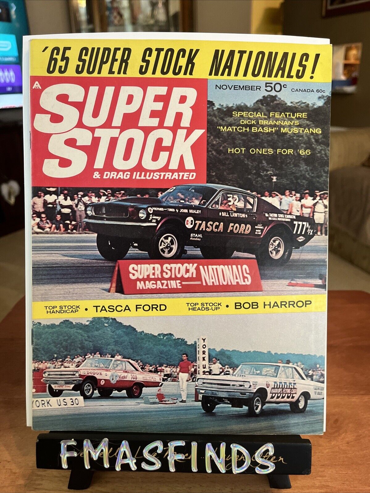 K3 1965 MUSTANG DODGE DART Super Stock Nationals Magazine TASCA FORD Drag Racing