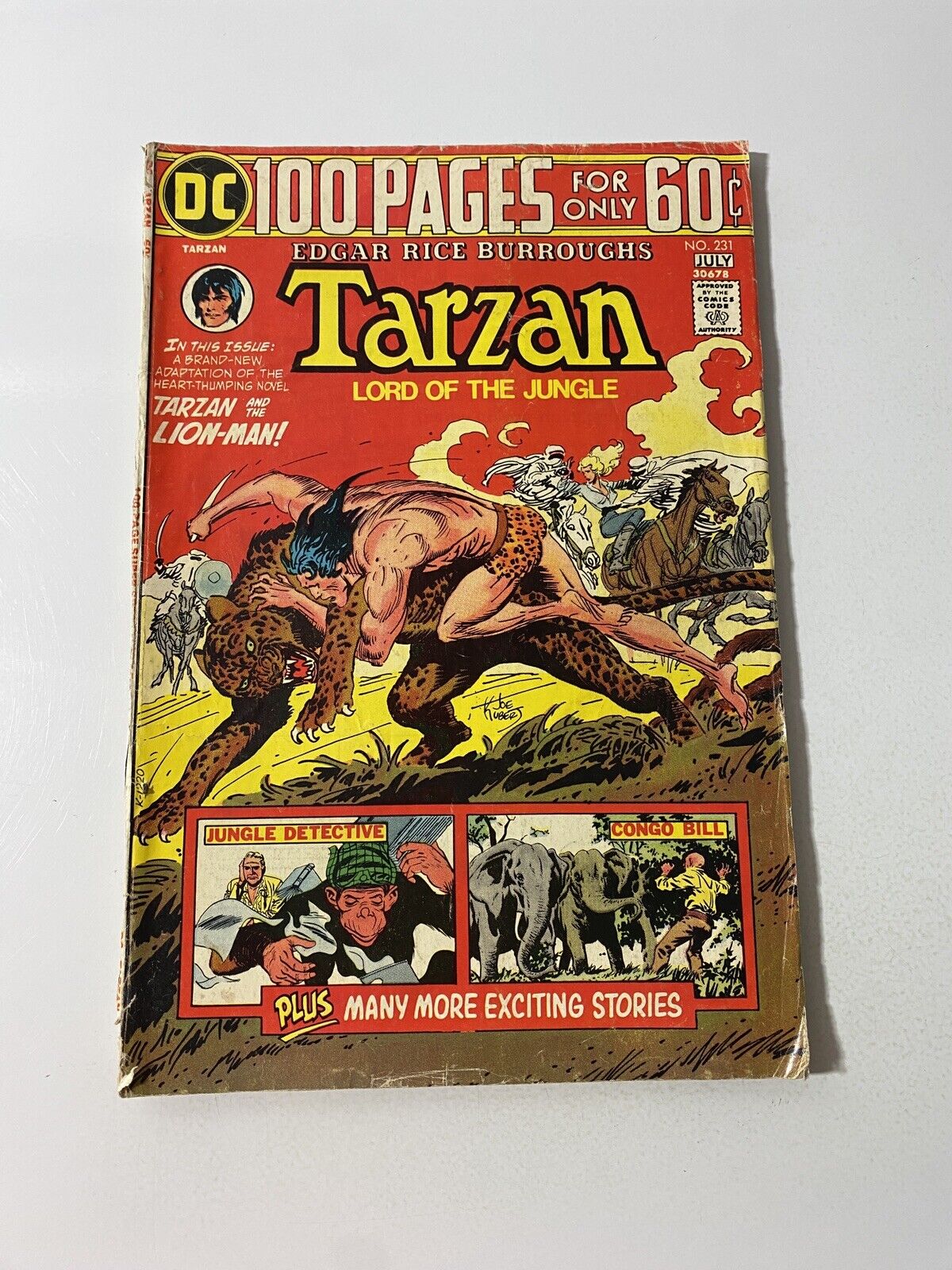 Tarzan #231 DC Comics 1975 Bronze Age 100 pages Edgar Rice Burroughs