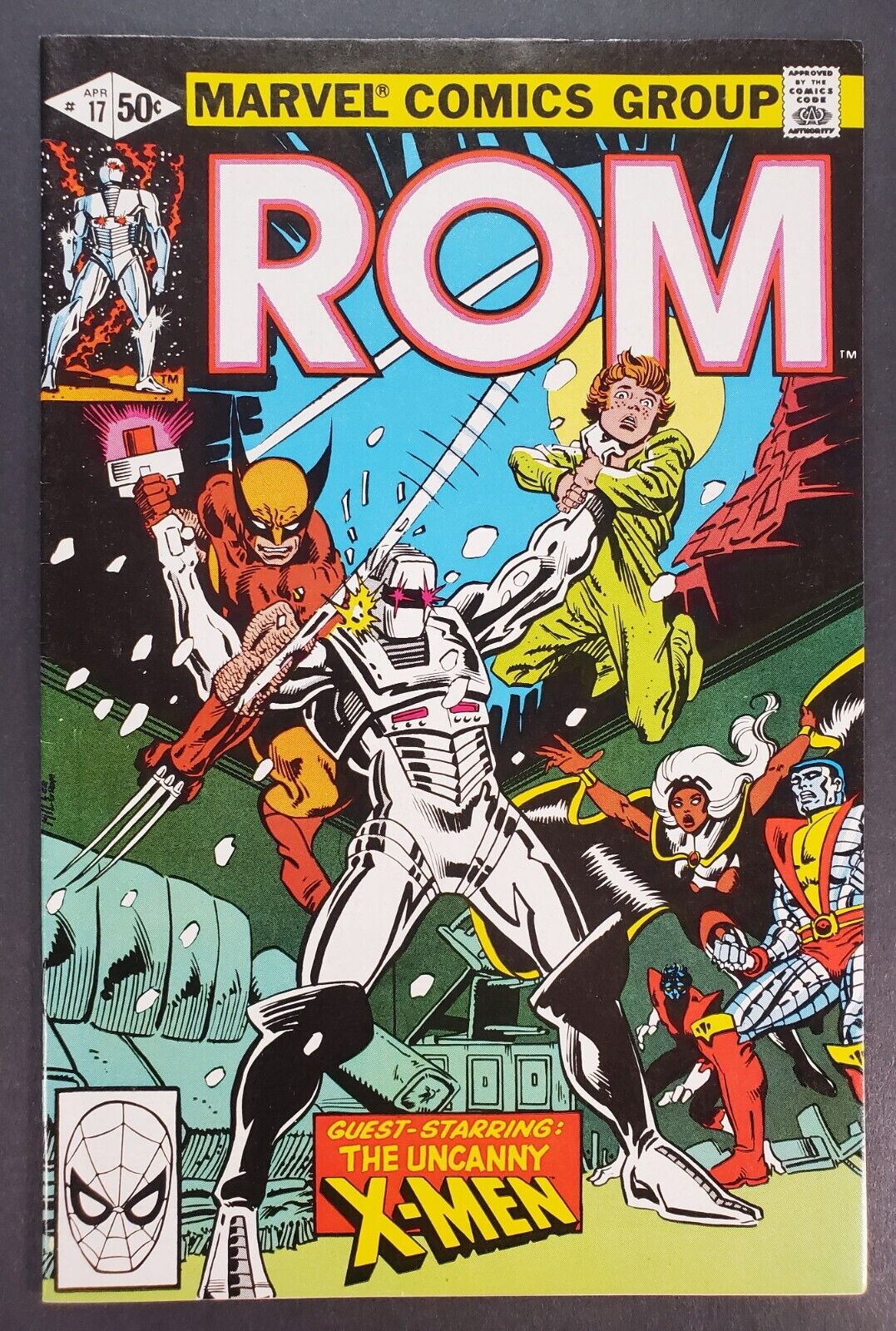 Rom #17 1st Hybrid X-Men Crossover Marvel Comics 1981
