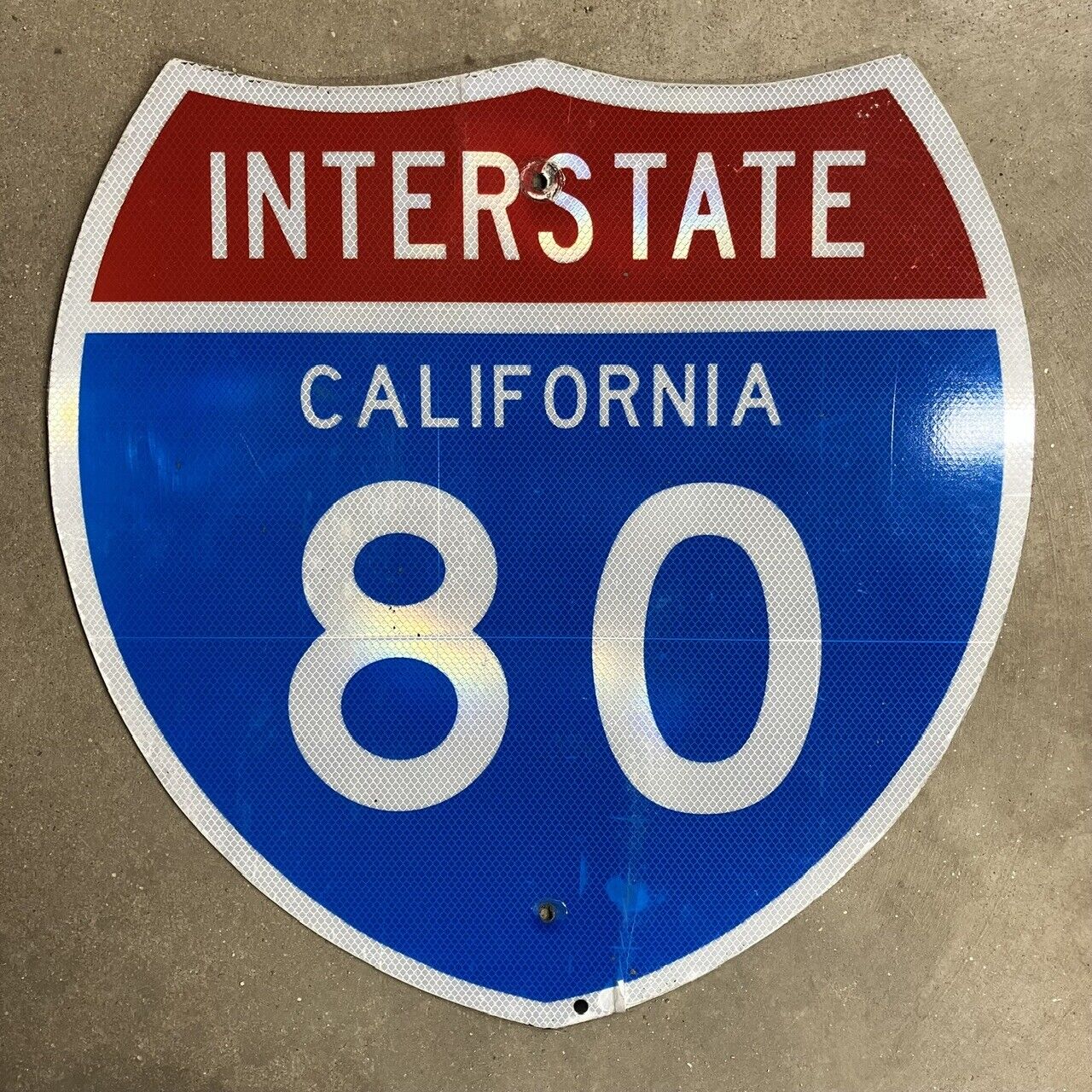 California interstate highway 80 route marker road sign 24x24 2000s S546
