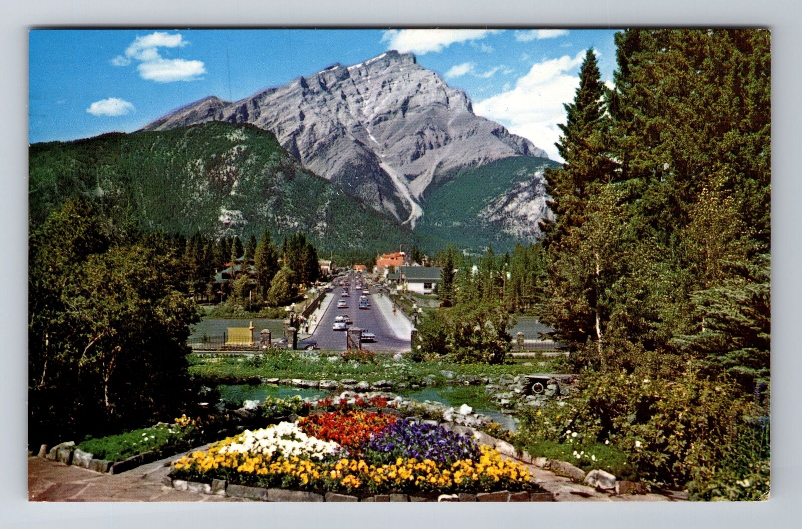 Banff-Alberta, Cascade Mountain, Antique, Vintage c1965 Souvenir Postcard