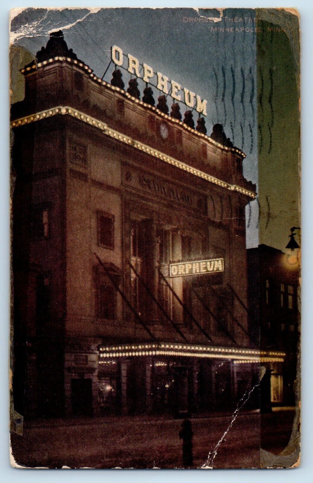 Minneapolis Minnesota MN Postcard Orpheum Theatre Exterior Building 1910 Vintage