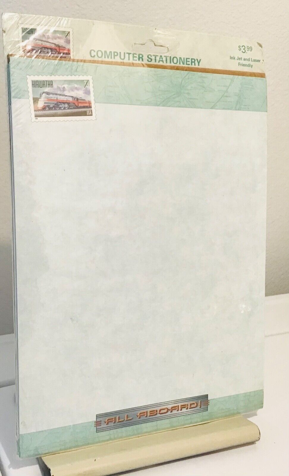 USPS 1999 All Aboard Hiawatha Locomotive 20 stationery sheets 33 cent stamp pic.