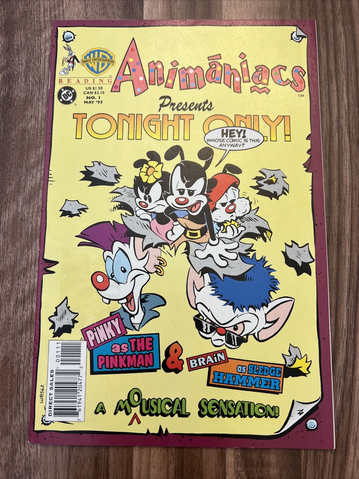 Animaniacs Presents Tonight Only 1 DC Comic Book 1st App Of Pinky And Brain 1995