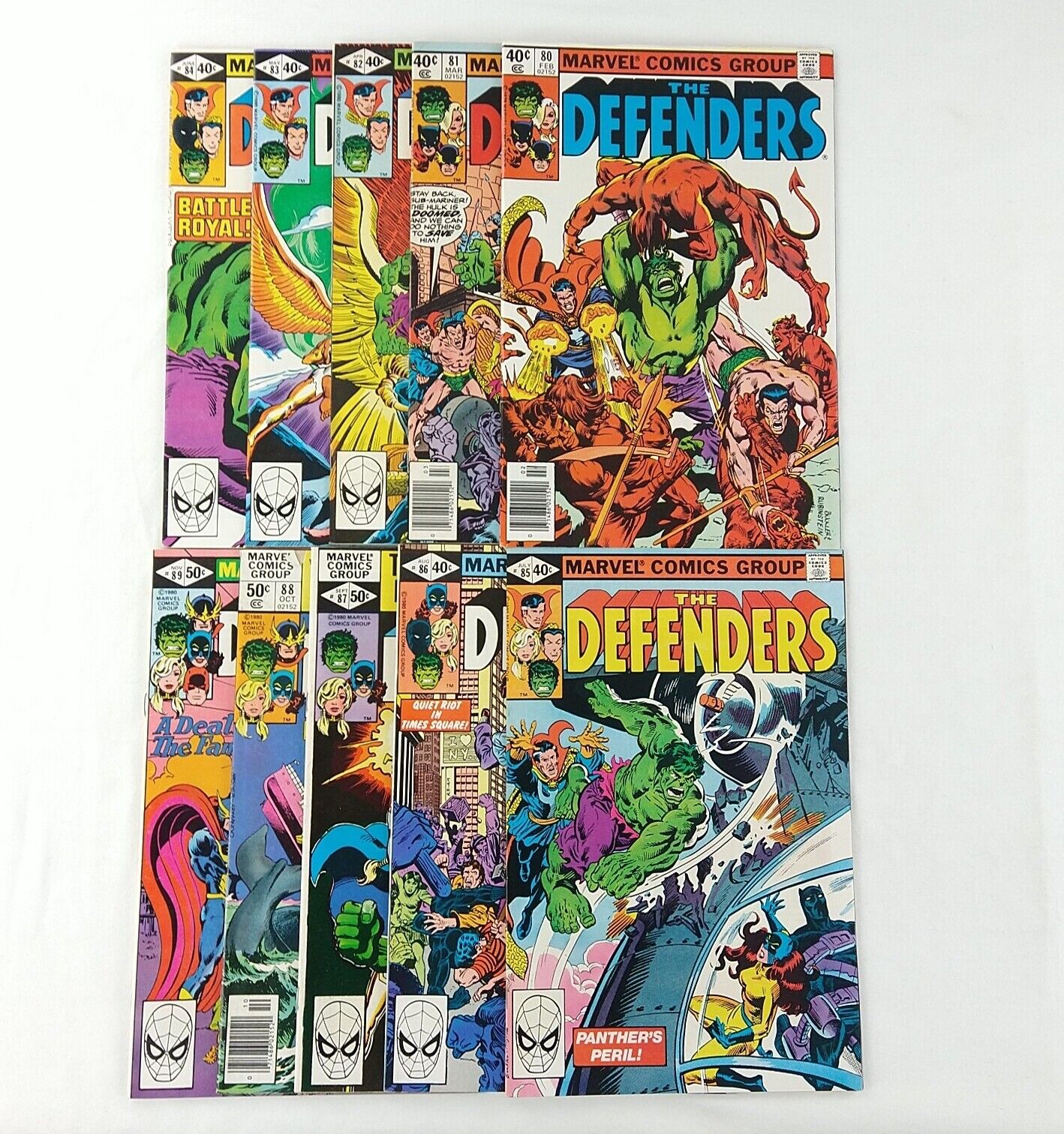 The Defenders #80-89 Run 81 82 83 84 85 86 87 88 89 Lot (1980 Marvel Comics)