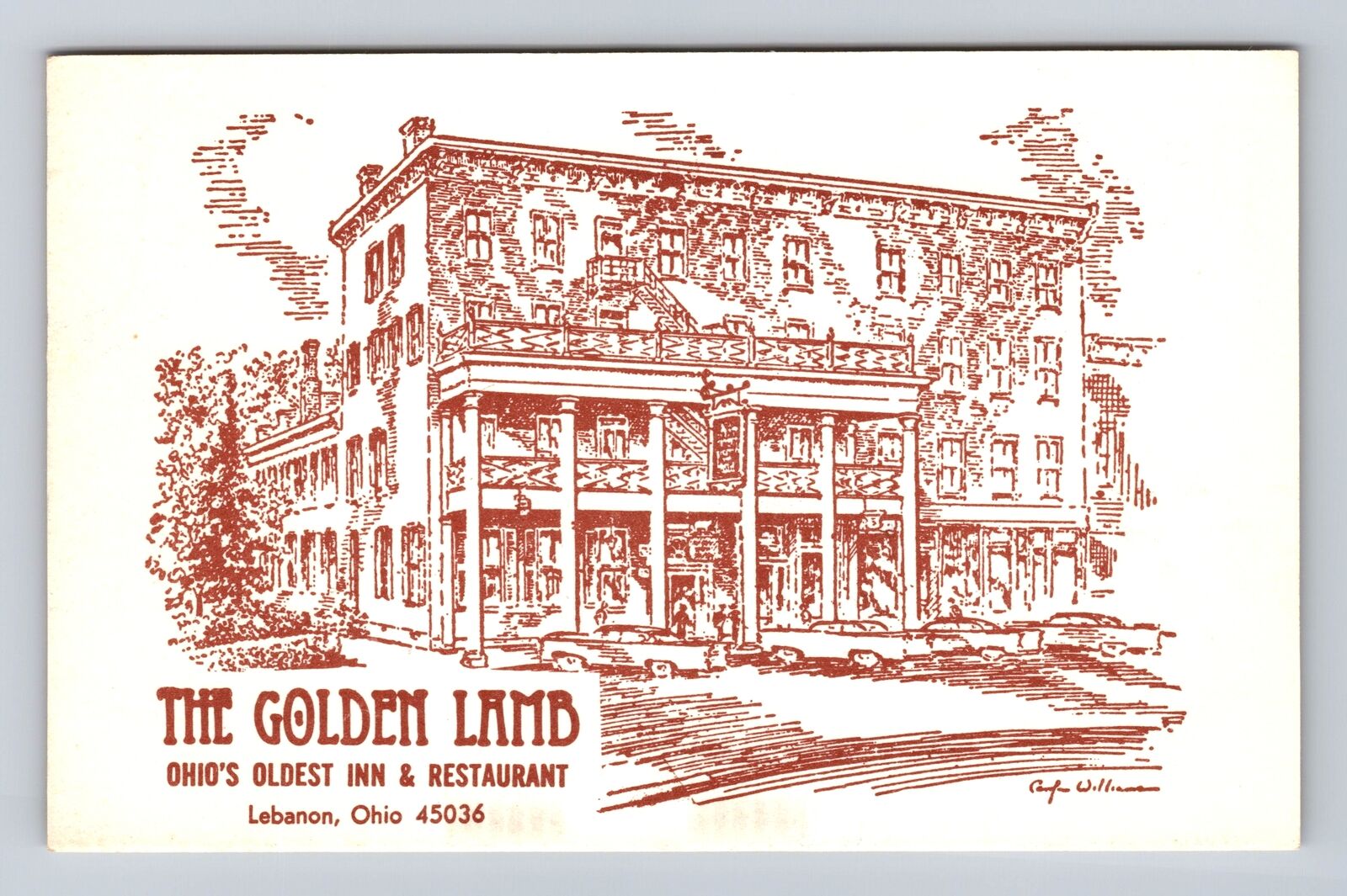 Lebanon OH-Ohio, Golden Lamb Ohio\'s Oldest Inn Restaurant, Vintage Postcard