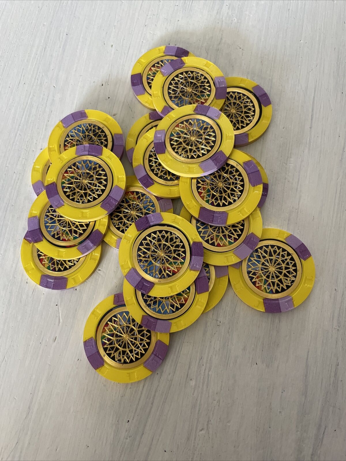 Lot Of 20… $5 Crystal Park Casino Poker Chips California….