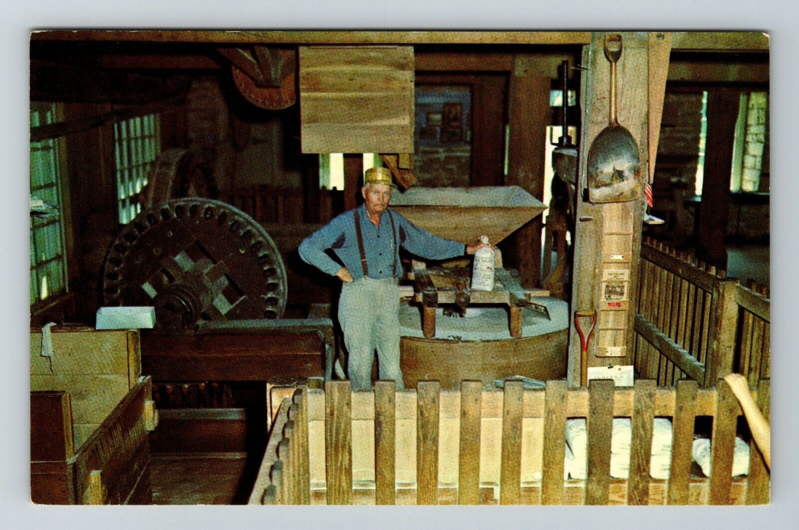 Mitchell IN Indiana Hamer\'s Mill, Spring Mill State Park  Vintage Postcard