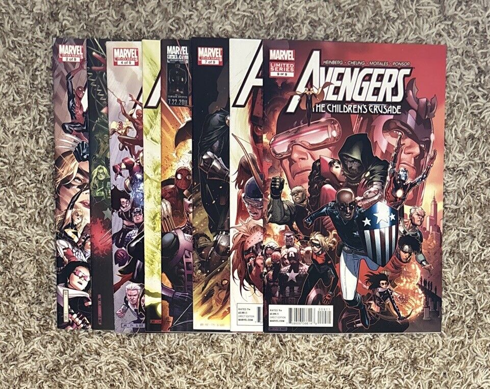 Avengers The Children's Crusade #2-9 near complete set (1-9) missing #1 lot 2010
