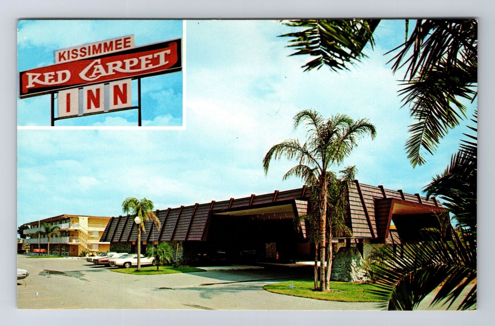 Kissimmee FL-Florida, Kissimmee Red Carpet Inn, Advertisment, Vintage Postcard