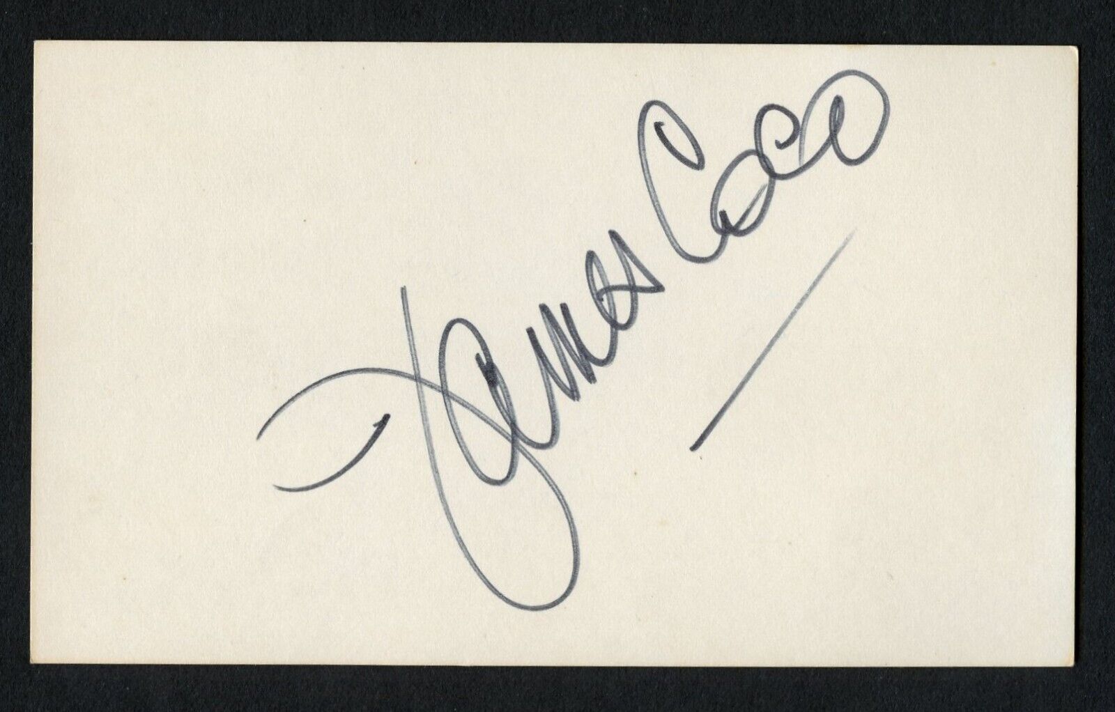 James Coco d1987 signed autograph Vintage 3x5 Hollywood: Actor Only When I Laugh