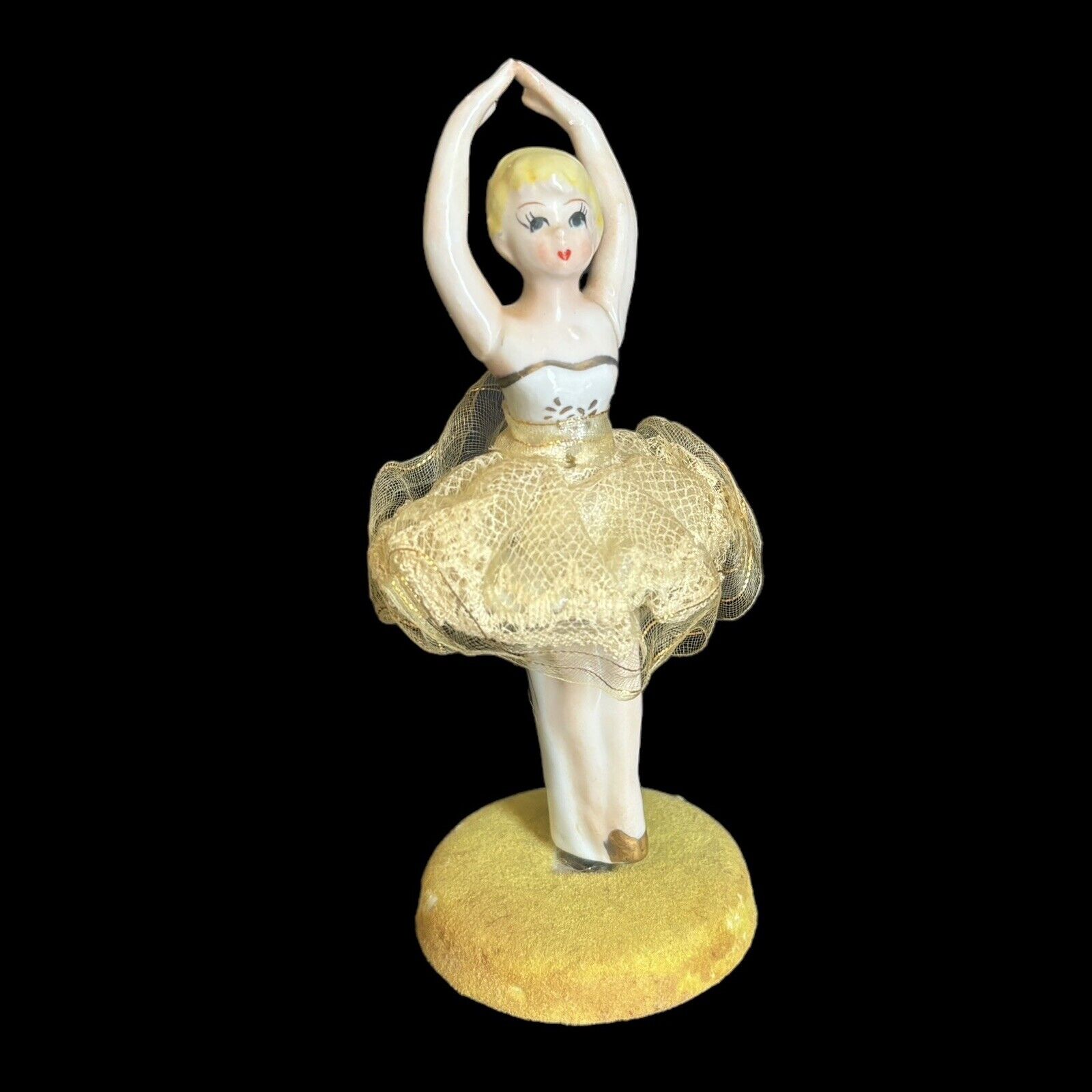 Vintage  Empress Japan Porcelain Spinning Ballerina Dancer Figurine 5.5”