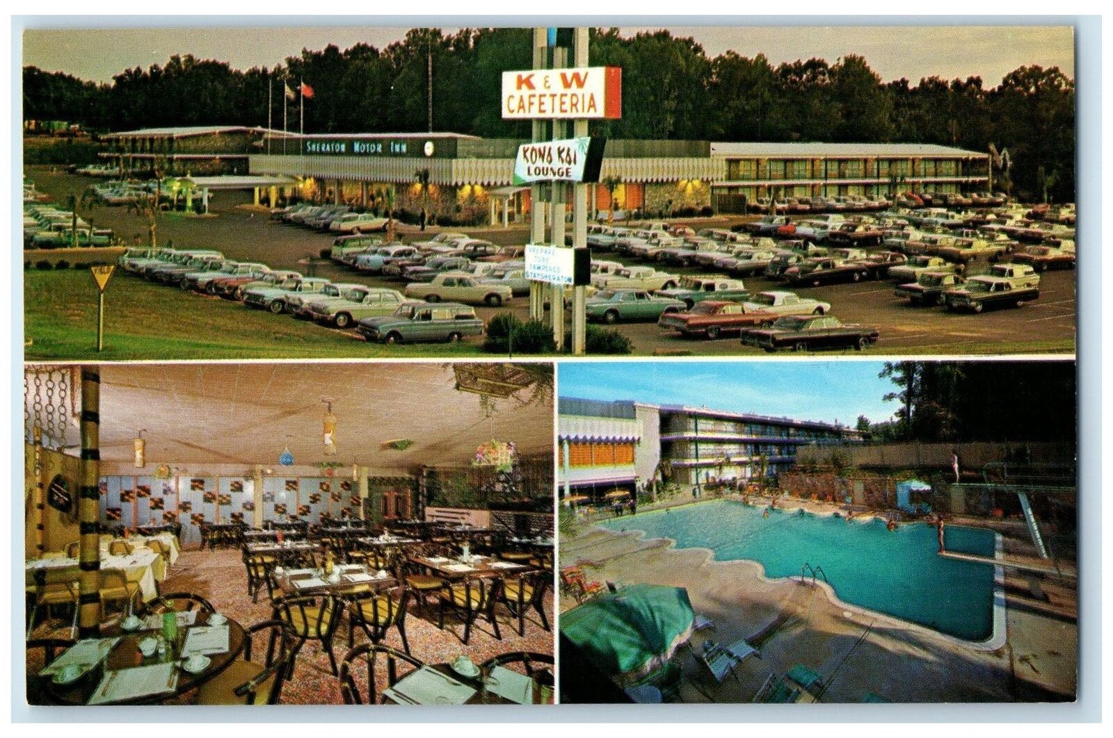 c1960's Sheraton Motor Inn Winston-Salem North Carolina NC Unposted Postcard