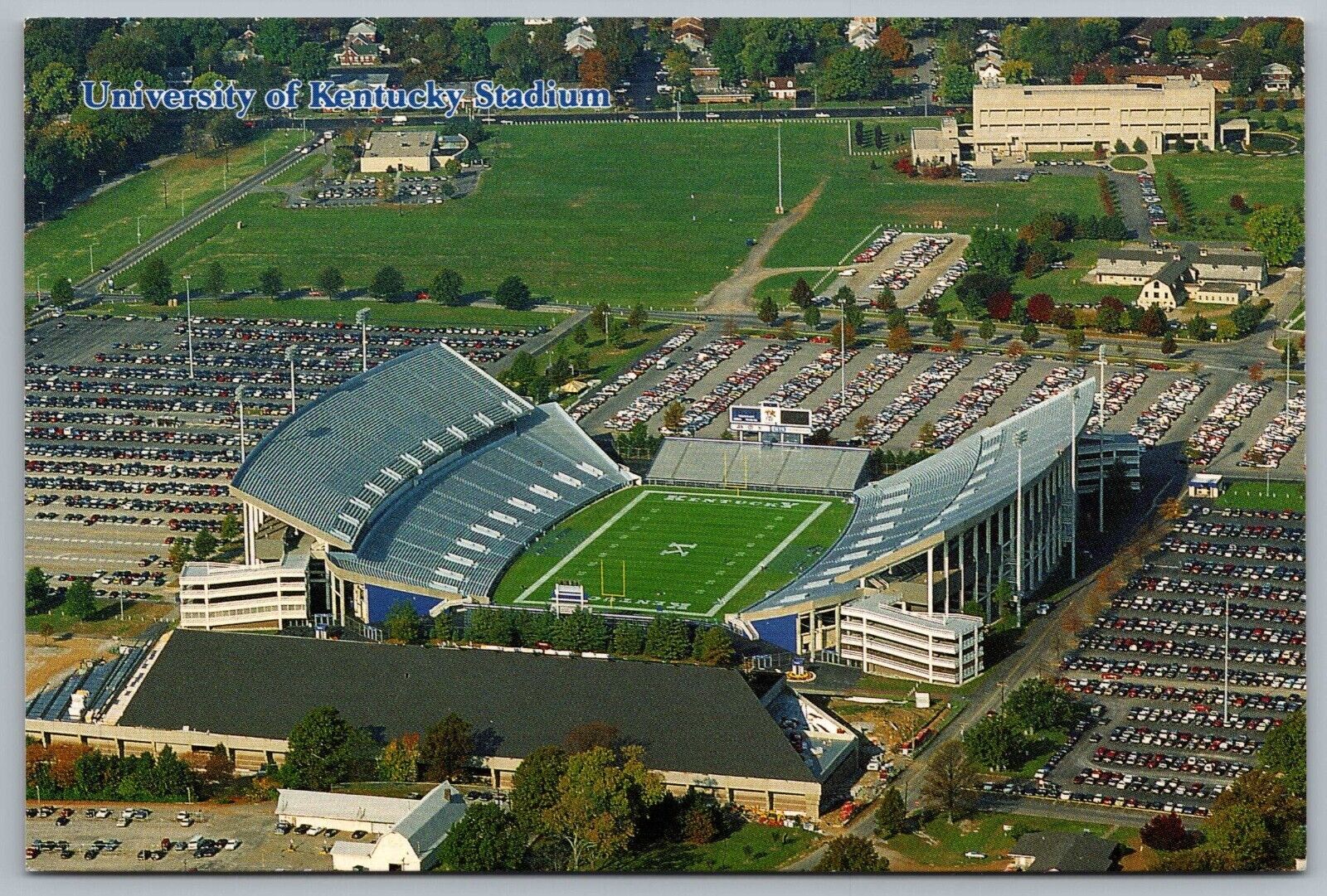 Lexington KY University Kentucky Wildcats Football Stadium Birds Eye Postcard P2