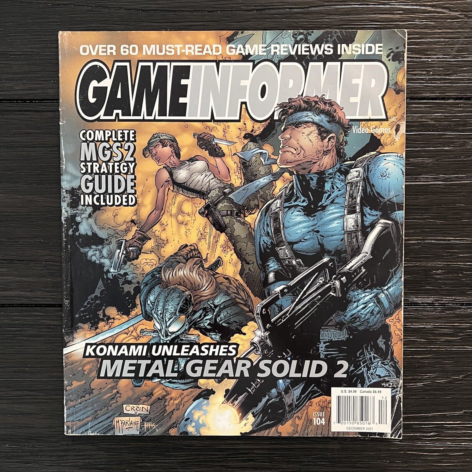 Game Informer Magazine #104 December 2001 Todd McFarlane Cover Art See Photos