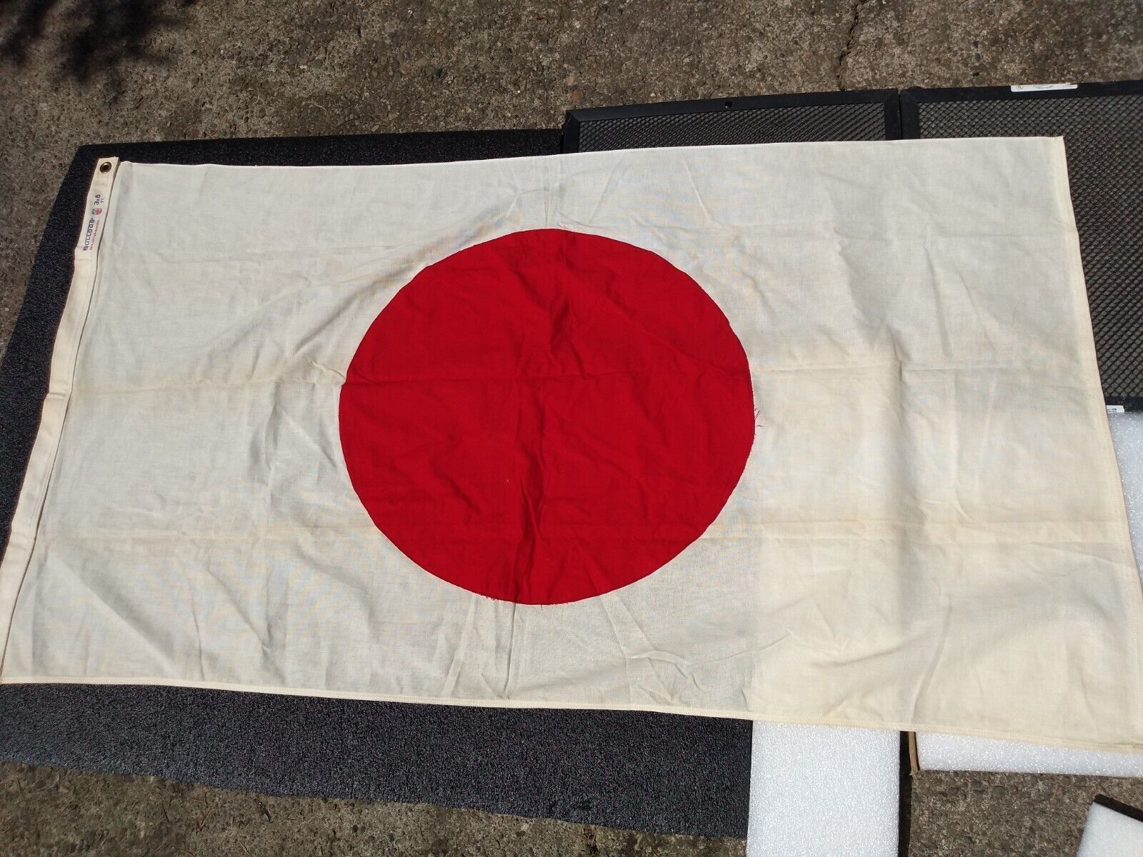 Vintage Japanese Flag Cotton Sewn Large 3'x5'